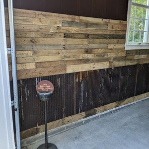 Chocolate Rust With White and Orange Reclaimed Corrugated Metal Roofing ...