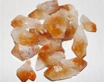 Citrine points and clusters