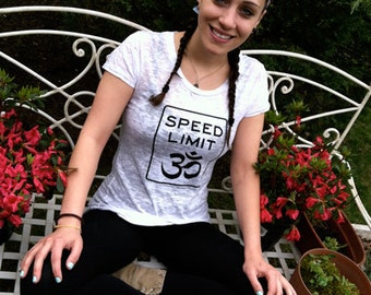 Speed Limit Om® - Women's Burnout Tee