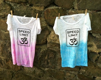 Speed Limit Om® - Women's Ombré Chankra Burnout Tee
