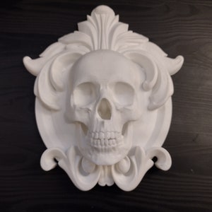 Skull on plaque applique