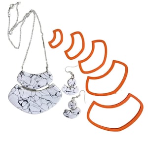 Bib Collar polymer clay cutter set jewelry earrings pendant small sharp clay cutters bib neckpiece