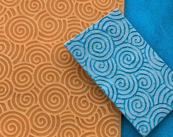 Texture Sheet Celestial Spirals cloud Design stamp polymer metal clay resin gelli plate paper mixed media