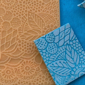 Texture Stamps for Clay Floral Fantasia polymer clay texture sheet texture stamp silicone jewelry making