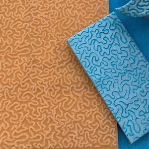 Clay Texture Stamp Cindi's Crazy Coral Mat Silicone rubber for polymer clay paper Gelli plate and resin