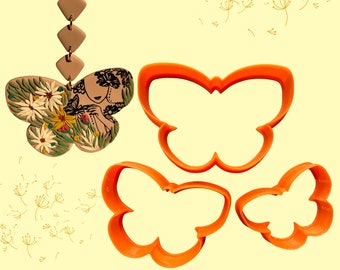 Butterfly # 2 clay earring cutter set