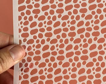 Clay Stencil Spotty design Mylar Stencil great for Polymer Clay Art Jewelry Mixed Media DIY