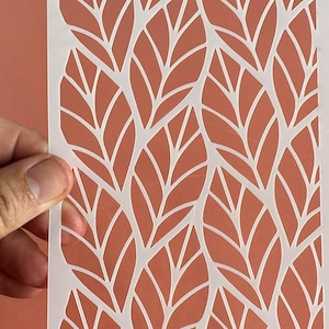 Clay Stencil Bay Leaves Leaf Mylar Stencil texture sheets for polymer clay earrings art jewelry mixed media Fairy Doors