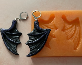 Dragon Bat Wings Silicone Earring Jewelry Mold Funko wing polymer clay UV resin tool | handsculpted original