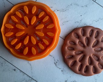 Pomegranate Cross-Section Clay Cutter – 1.5" Polymer Clay Earring Jewelry Tool Autumn Fall Thanksgiving Harvest Fruit