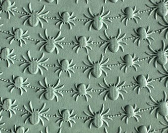 Spider Bunting Garland Halloween Rubber Stamp Texture Sheet polymer clay card making scrapbook spooky