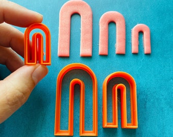 Thick Arch U shape polymer clay cutter jewelry earrings pendant small sharp clay cutters