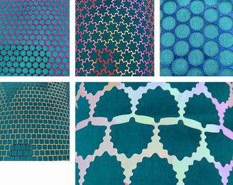 Clay Stencil Punchinella Pack Set of 9 Stencils Sequin Waste great for Polymer Clay Art Jewelry Mixed Media Fairy Doors