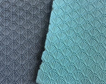 Fantasy fans Papyrus Pattern Polymer Clay Rubber Stamp Texture