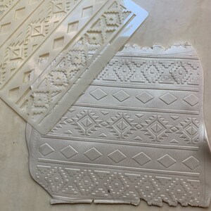 Plantilla de arcilla Western Quilt, plantilla del suroeste, tapete de textura mylar. Ideal para impresión con planchas de gel, arcilla polimérica, pintura y pasta de textura. imagen 4