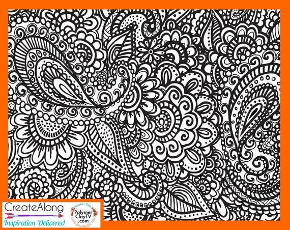 Silk screen stencil Paisley Garden Party overall design