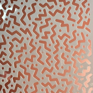 Mylar Stencil clay texture sheet | Retro 80's Street Art Abstract Pattern stencil | gelli plate print stencil | glass enamel retro stencil