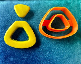 Dahlia donut and stud polymer clay earring cutter