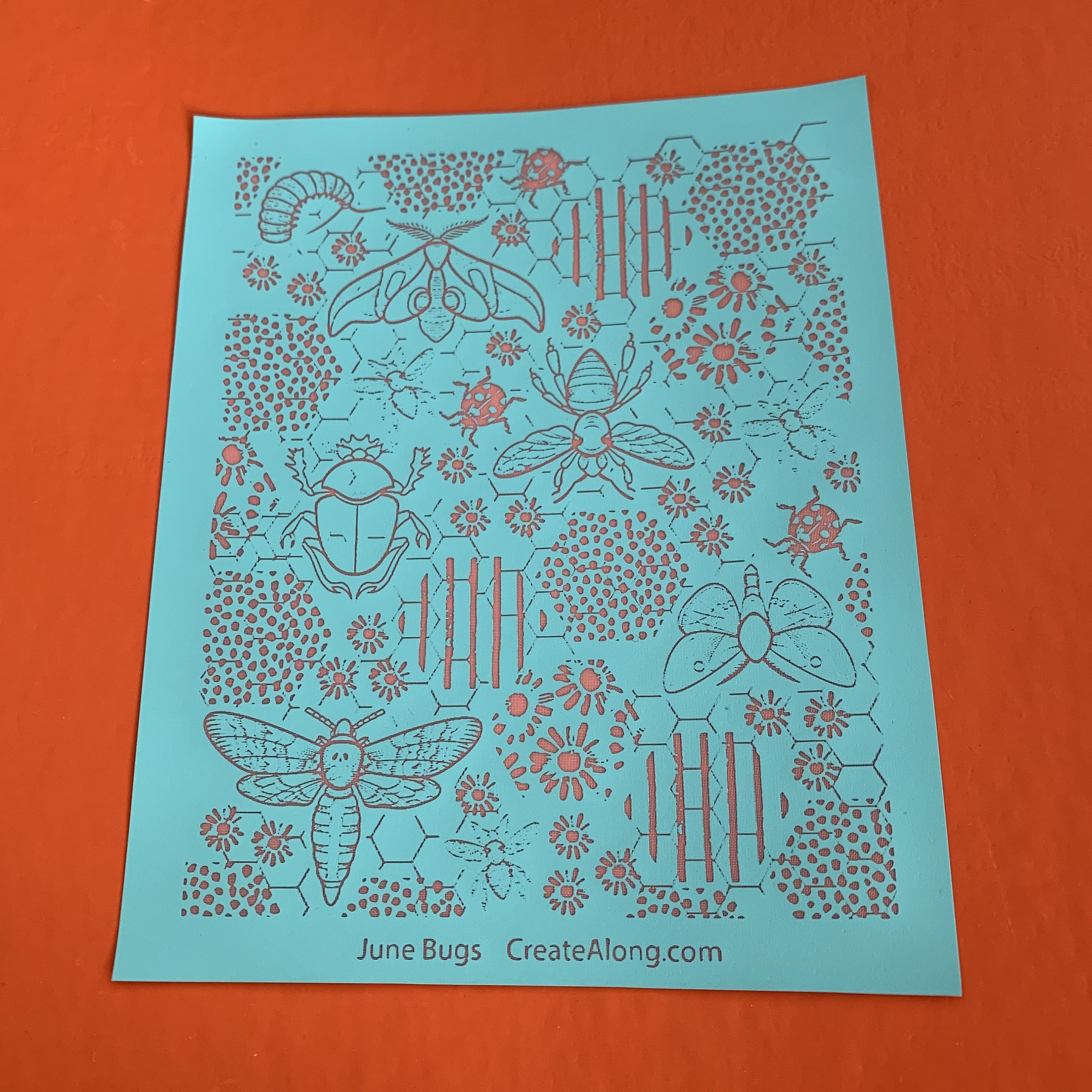 Silk Screen June Bugs Stencil for Polymer Clay Etsy