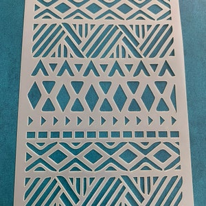 Mylar-stencil met stampatroon, ideaal voor polymeerklei, kunstsieraden, gemengde techniek