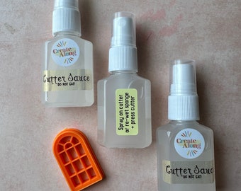 Cutter Sauce™ spray release for polymer clay imprint cutters and stamps no more cornstarch