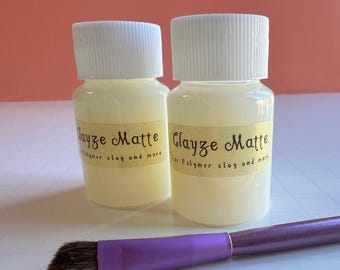 Clayze Matte Glaze – Polymer Clay Sealer Varnish | 30ml Matte Finish
