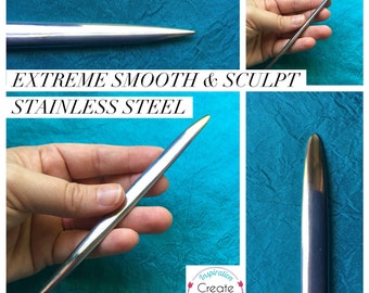 Extreme Smooth & Sculpt- Stainless Steel polymer clay sculpting Tool | burnishing smoothing texturing clay tools