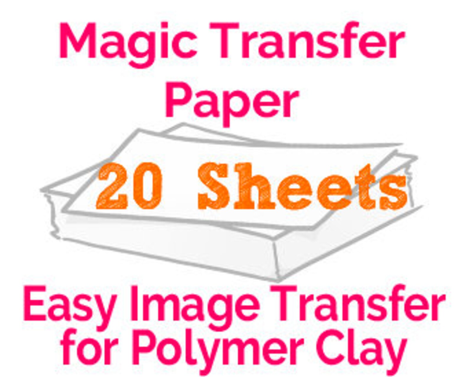 Magic Transfer Paper Set of 20 Sheets The Easiest Polymer Clay Etsy