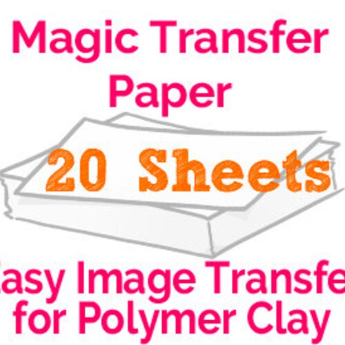 Magic Transfer Paper Set of 20 Sheets the Easiest Polymer Clay Etsy