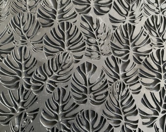 Textuurstempels voor klei tropische monstera bladeren plant rubber mat polymeerklei metaal klei mixed media kunst