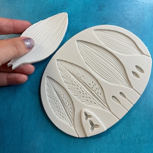 Double Sided Leaf and flower petal Polymer Clay press Mold