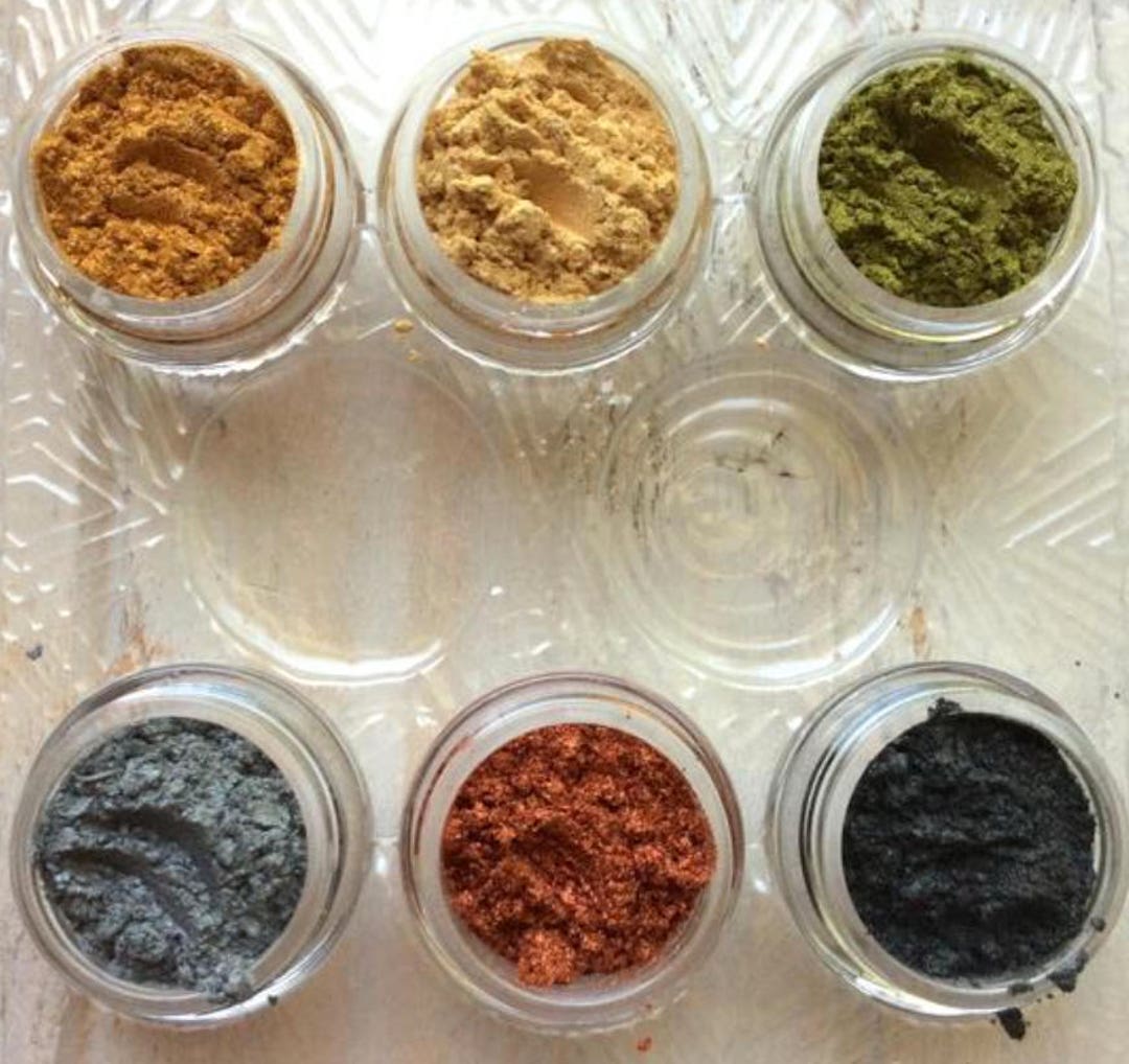 Pigments Palette Mica Powders Harvest for Polymer Clay, Art Jewelry an