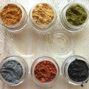 Essential Metallic Pigments No Tray Mica Powders for Polymer Clay and Mixed Media Shimmer loose jars DIY