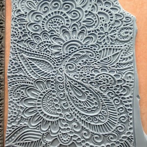 Spirale Schnecken Textur Matte Gummi Stempel Polymer Metal Clay Harz Gelli Platte Papier Mischtechnik