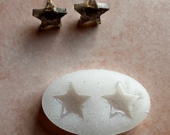 Tiny pre-domed star UV resin clay silicone mold Christmas Halloween