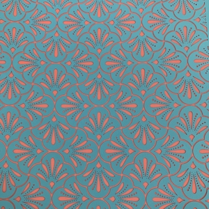 Silk Screen Scalo-Fan Stencil For Polymer Clay jewelry mixed media