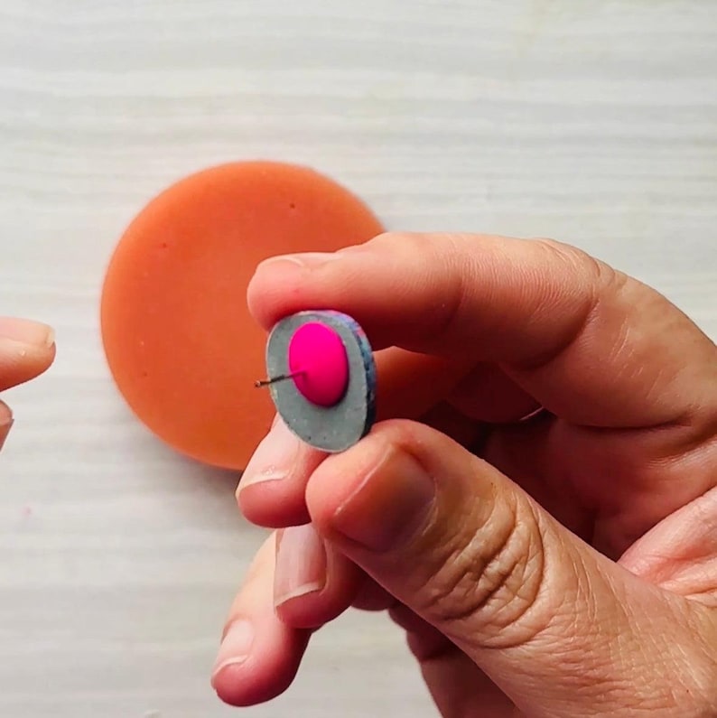 Stud Puck™ - Post Earring Back Embedding Tool Embed Polymer Clay ...