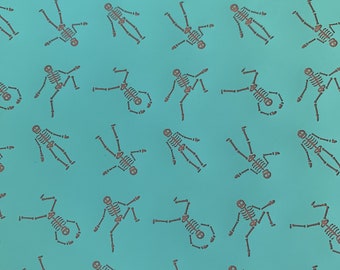 Halloween Silk Screen Dancing Skeletons Skull mesh Stencil Polymer Clay silkscreen