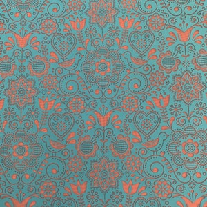 Siebdruck Stencil Folk Blumen Stencil für Polymer Clay und Mixed Media