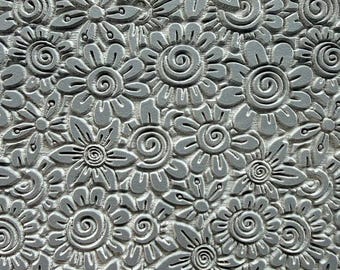Flower Riot Texture Mat polymer clay rubber Stamp floral