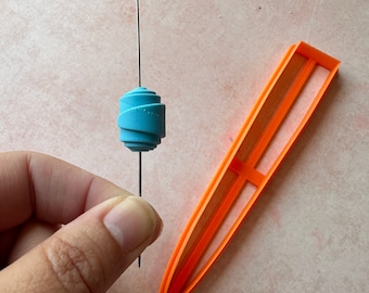 Rolled clay bead cutter 5/8 inch - barrel shape paper bead style clay cutter rollup