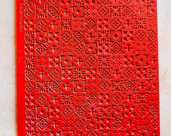 Tiled Rubber Clay stamp texture Mediterranean tiles boho BF