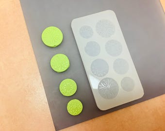Nordic Snowflake Stud Clay Resin Earring toppers Silicone polymer clay mold Christmas