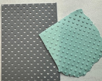 Dots Polymer Clay Card Making Stamp 3x4 Inch Rubber polkadot Texture Gelli Plate