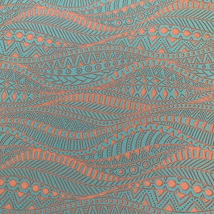 Silkscreen Stencil Tribal Flow SLAB boho chic design For Polymer Clay Mixed Media