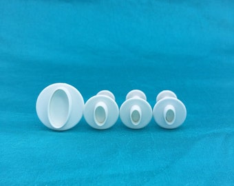 Mini Oval plunger polymer clay cutter set | fondant plunger cutter set | mini cutter set | polymer clay stud cutter pack