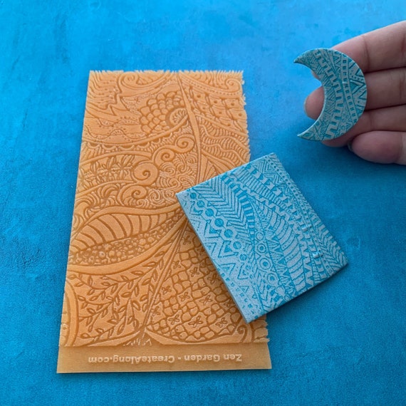 Texture Stamps for Clay Zen Garden Mat Silicone Polymer Clay Etsy