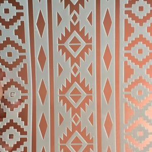 Clay Stencil Western Quilt South West stencil mylar texture mat Ideal for Gelli Plate Printing, Polymer Clay, Paint & Texture Paste