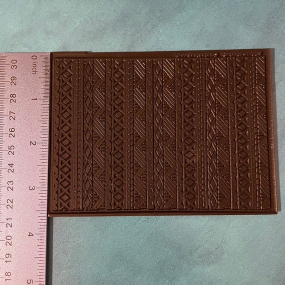 Tribal Flow Wave Rubber Stamp Texture Sheet Mat for polymer clay metal
