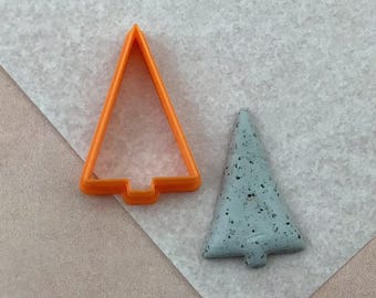 Slim Tree Christmas polymer clay cutter | tree clay earring cutter